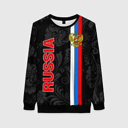 Свитшот женский Russia black style, цвет: 3D-черный