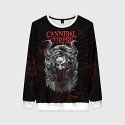 Свитшот женский Cannibal Corpse art, цвет: 3D-белый
