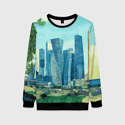 Женский свитшот Москва-сити Ван Гог