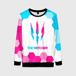 Свитшот женский The Witcher neon gradient style, цвет: 3D-черный