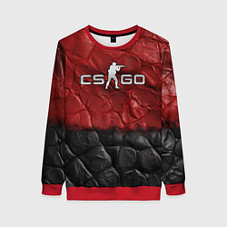 Женский свитшот CS GO red black texture