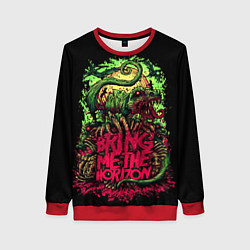 Свитшот женский Bring me the horizon dinosaurs, цвет: 3D-красный