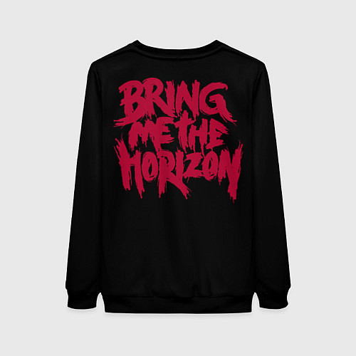 Женский свитшот Bring me the horizon dinosaurs / 3D-Черный – фото 2