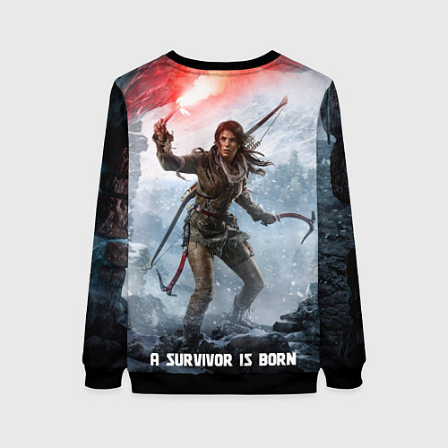 Женский свитшот A surviver is born / 3D-Черный – фото 2