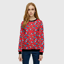 Свитшот женский Мультяшный кривляка, цвет: 3D-черный — фото 2