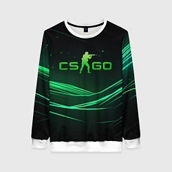 Женский свитшот CS GO green logo