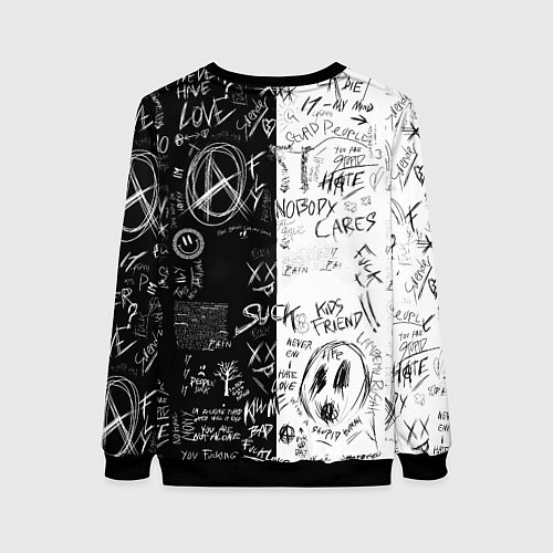 Женский свитшот Шинобу Кочо ахегао - Клинок демонов / 3D-Черный – фото 2