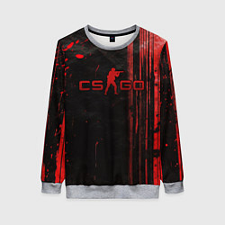 Женский свитшот CS GO black red brushes