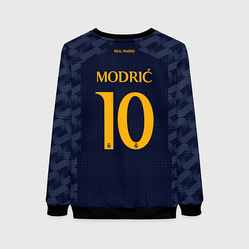 Женский свитшот Лука Модрич Реал Мадрид форма 2324 гостевая / 3D-Черный – фото 2
