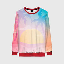 Женский свитшот Градиентовый летний пейзаж