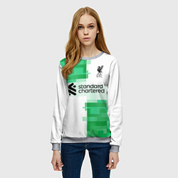 Свитшот женский ФК Ливерпуль форма 2324 гостевая, цвет: 3D-меланж — фото 2