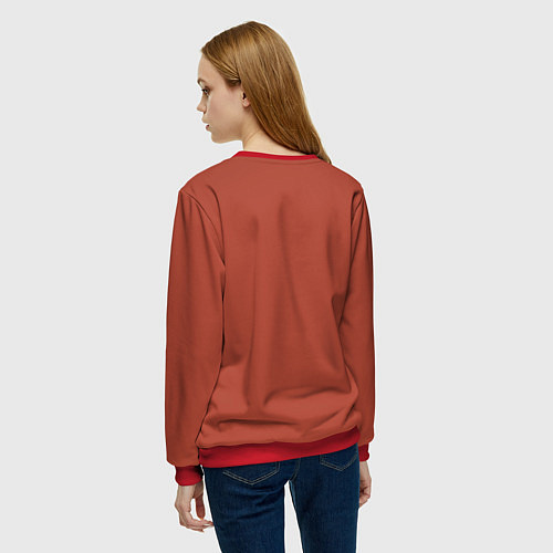 Женский свитшот Малаш медвежонок / 3D-Красный – фото 4
