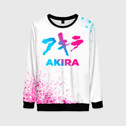 Свитшот женский Akira neon gradient style, цвет: 3D-черный