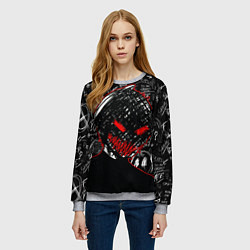 Свитшот женский Токийский гуль - Dead inside mood, цвет: 3D-меланж — фото 2