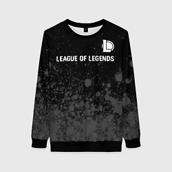Свитшот женский League of Legends glitch на темном фоне: символ св, цвет: 3D-черный