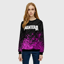 Свитшот женский Pantera rock legends: символ сверху, цвет: 3D-черный — фото 2