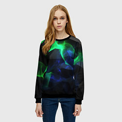 Свитшот женский Неоновая лава из плит, цвет: 3D-черный — фото 2