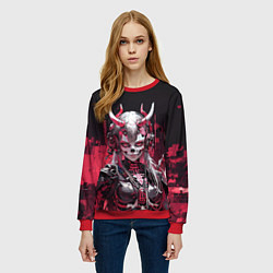 Свитшот женский Безумная демонесса, цвет: 3D-красный — фото 2