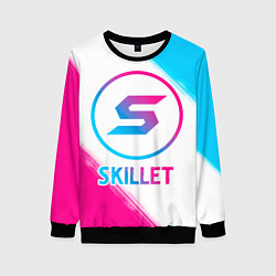 Свитшот женский Skillet neon gradient style, цвет: 3D-черный