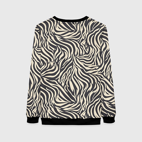 Женский свитшот Зебра паттерн / 3D-Черный – фото 2