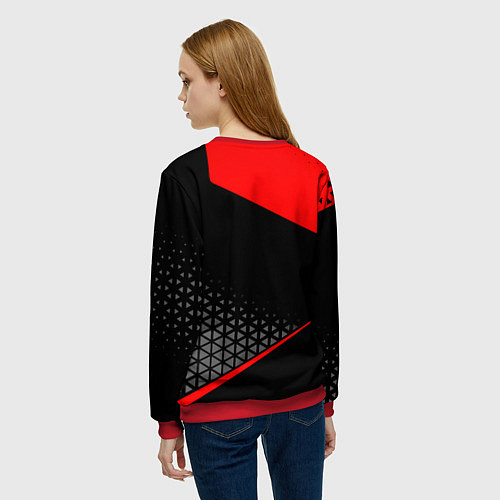 Женский свитшот Lexus - red sportwear / 3D-Красный – фото 4