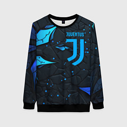 Свитшот женский Juventus abstract blue logo, цвет: 3D-черный