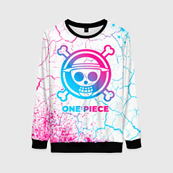 Свитшот женский One Piece neon gradient style, цвет: 3D-черный