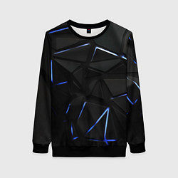 Женский свитшот Black texture neon line