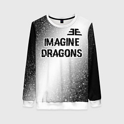 Свитшот женский Imagine Dragons glitch на светлом фоне: символ све, цвет: 3D-белый
