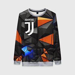 Свитшот женский Juventus orange black style, цвет: 3D-меланж