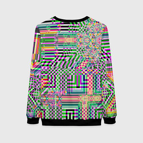 Женский свитшот Геометрическая абстракция ультра / 3D-Черный – фото 2