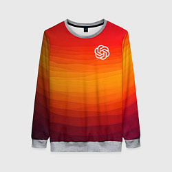 Женский свитшот ChatGPT Логотип с фоном