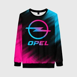 Свитшот женский Opel - neon gradient, цвет: 3D-черный
