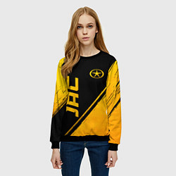 Свитшот женский JAC - gold gradient: надпись, символ, цвет: 3D-черный — фото 2