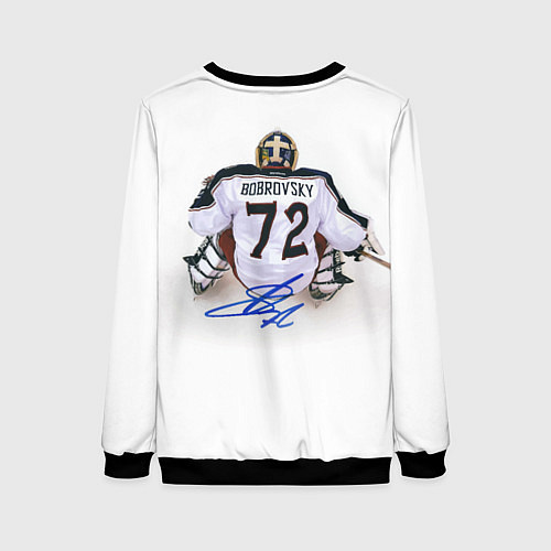 Женский свитшот Columbus blue jackets - Sergey Bobrovsky / 3D-Черный – фото 2