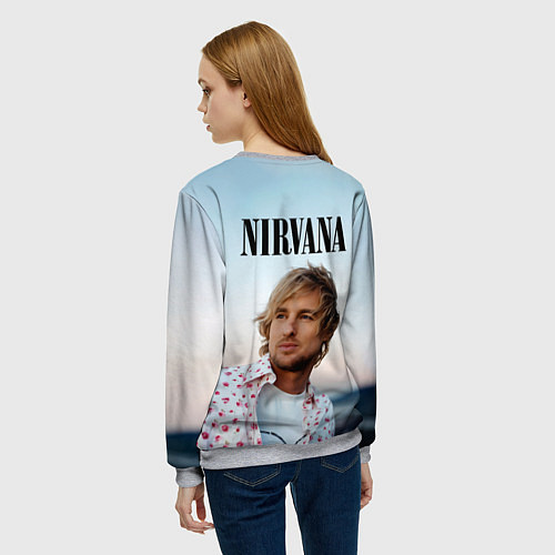 Женский свитшот Тру фанат Nirvana / 3D-Меланж – фото 4