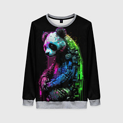 Свитшот женский Панда в краске, цвет: 3D-меланж