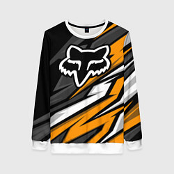 Свитшот женский Fox motocross racing - orange, цвет: 3D-белый
