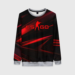 Женский свитшот CSGO red black logo