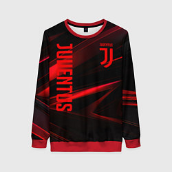 Свитшот женский Juventus black red logo, цвет: 3D-красный