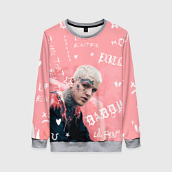 Женский свитшот Lil Peep тату розовый