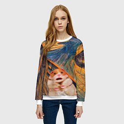 Свитшот женский Крик хомяка, цвет: 3D-белый — фото 2