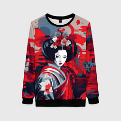 Женский свитшот Geisha vector style