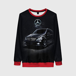 Свитшот женский Mercedes black, цвет: 3D-красный