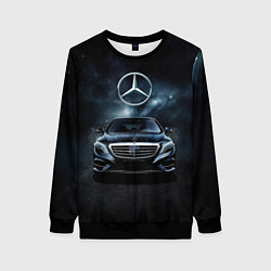Свитшот женский Mercedes Benz black, цвет: 3D-черный
