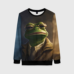 Свитшот женский Пепе детектив в костюме, цвет: 3D-черный
