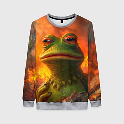 Свитшот женский Пепе в огне, цвет: 3D-меланж
