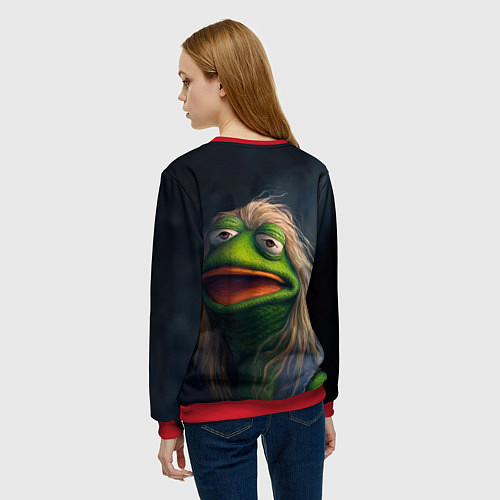 Женский свитшот Пепе в парике / 3D-Красный – фото 4