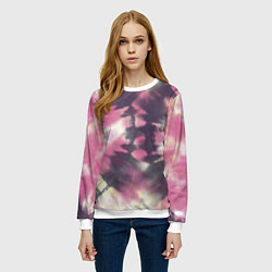 Свитшот женский Tie-Dye дизайн, цвет: 3D-белый — фото 2