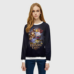 Свитшот женский Спутники Baldurs Gate 3, цвет: 3D-белый — фото 2